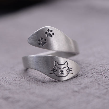 Kitten Footprints ring