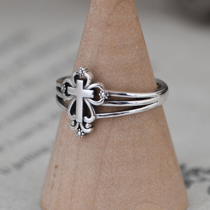 Cross Opening Ring