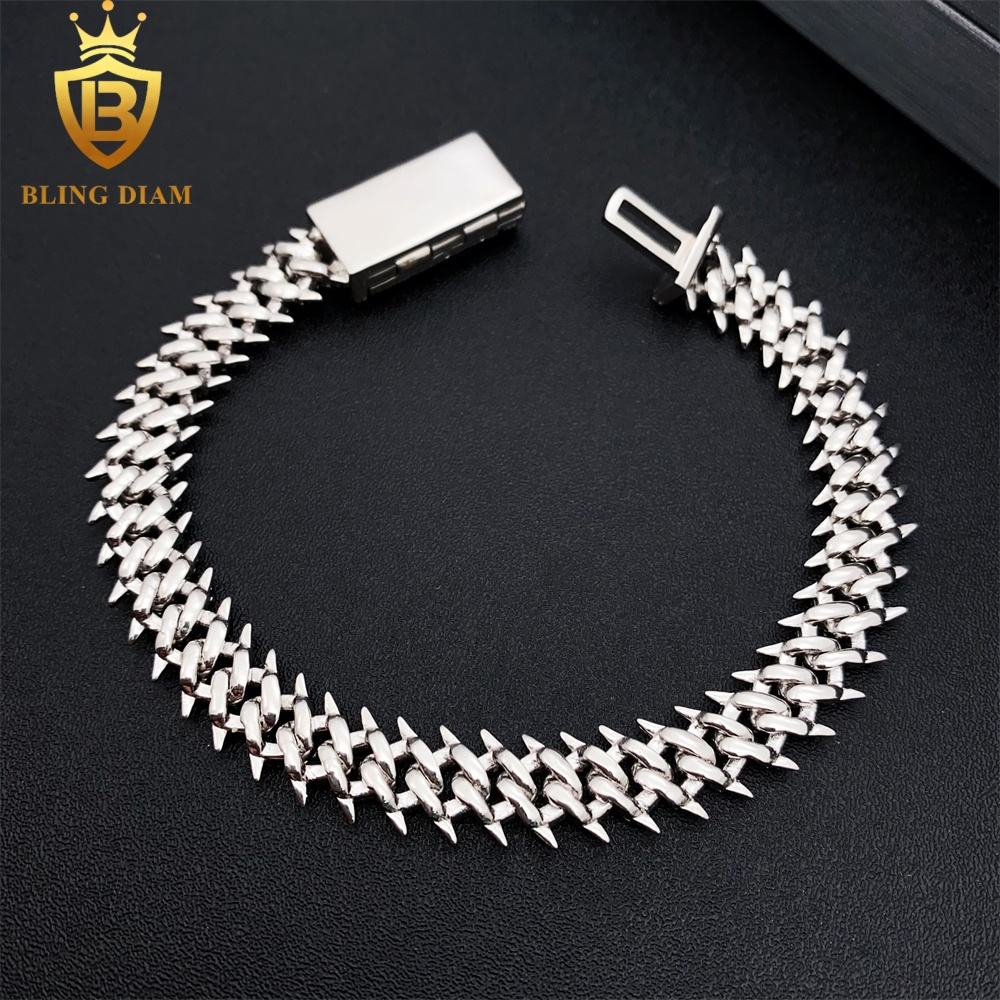 Spike 10mm 925 Silver VVS Moissanite chain