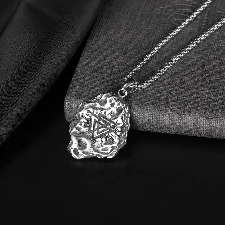 Viking Rune Meteorite Necklace