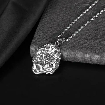 Viking Rune Meteorite Necklace