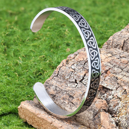 Celtic Knot Viking Cuff Bangle Bracelet
