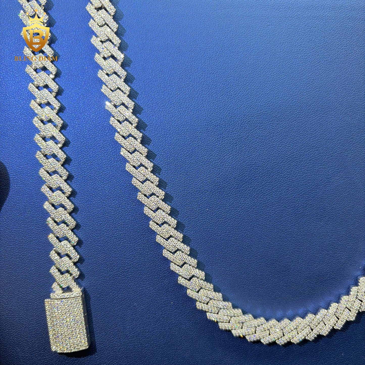 10mm 925 Sterling Silver Vvs Moissanite Chain