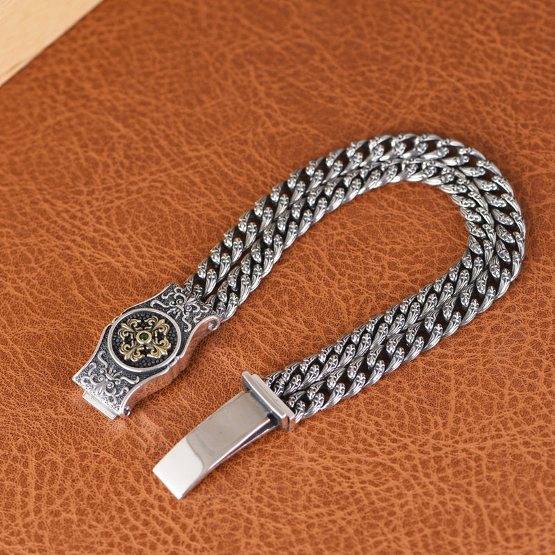Double Row Cross Pattern Bracelet