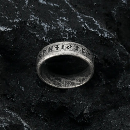 Stainless Steel Rune Ring