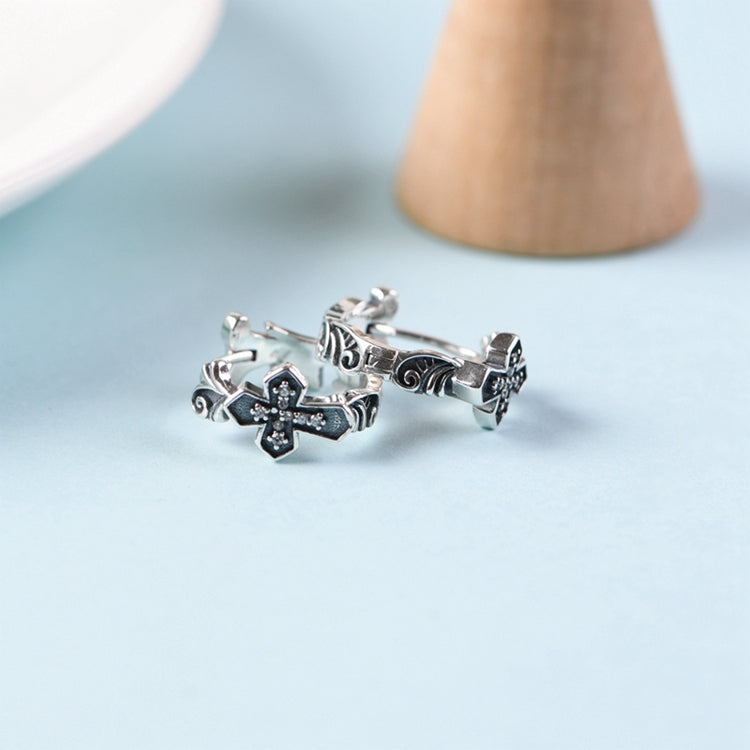 Micro Inlaid Cross Earrings