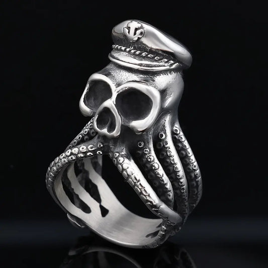 octopus skull ring