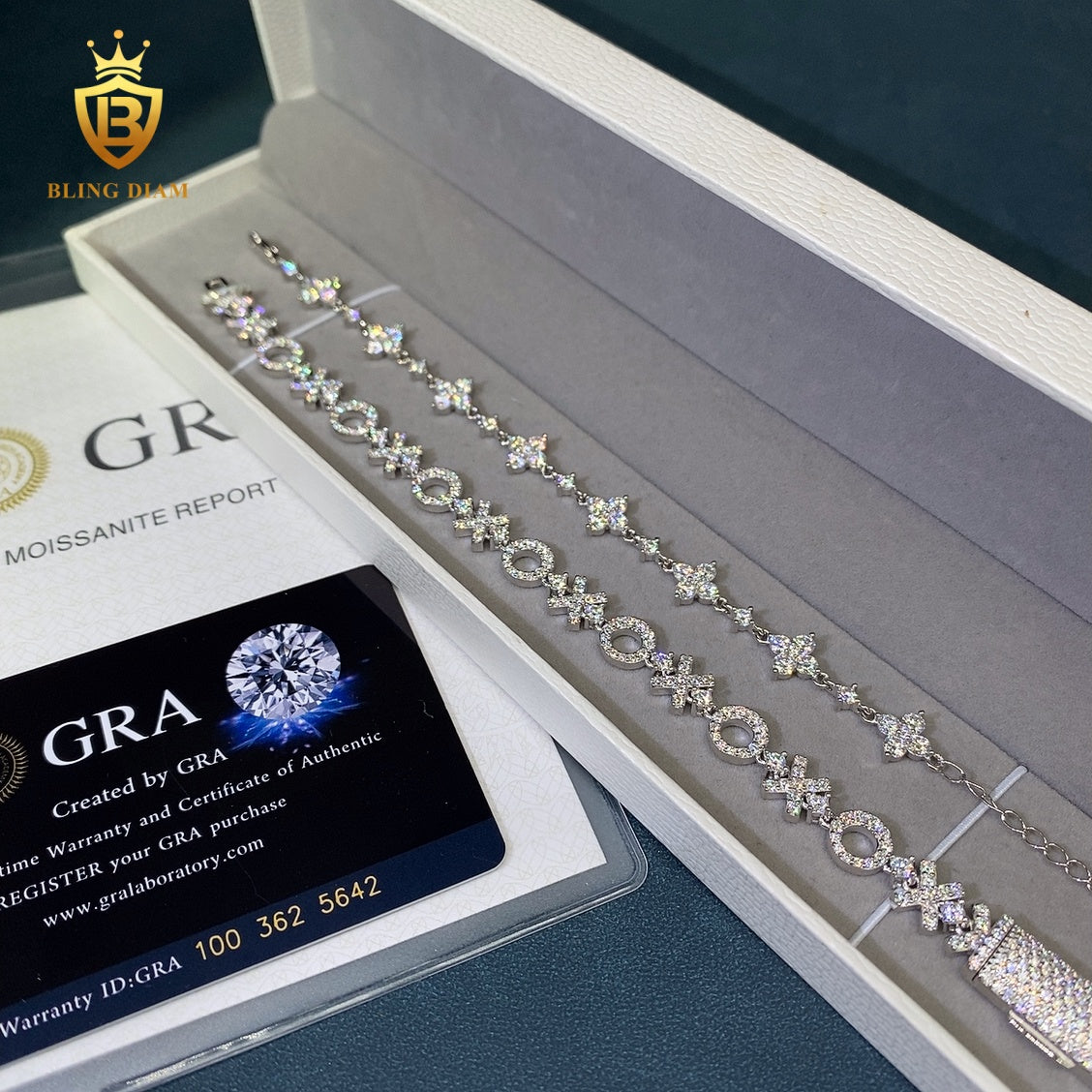 Clover Moissanite Bracelet