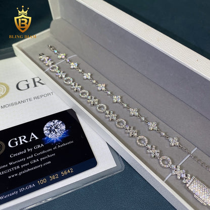 Clover Moissanite Bracelet