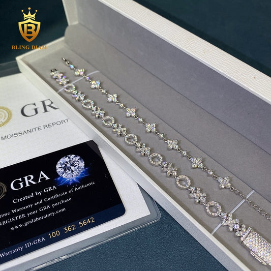 Clover Moissanite Bracelet