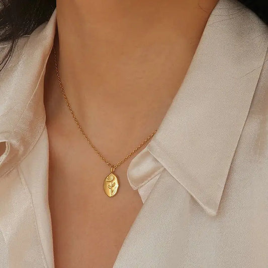 Rose Medallion Necklace