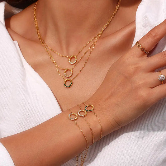 Twisted Circle Necklace