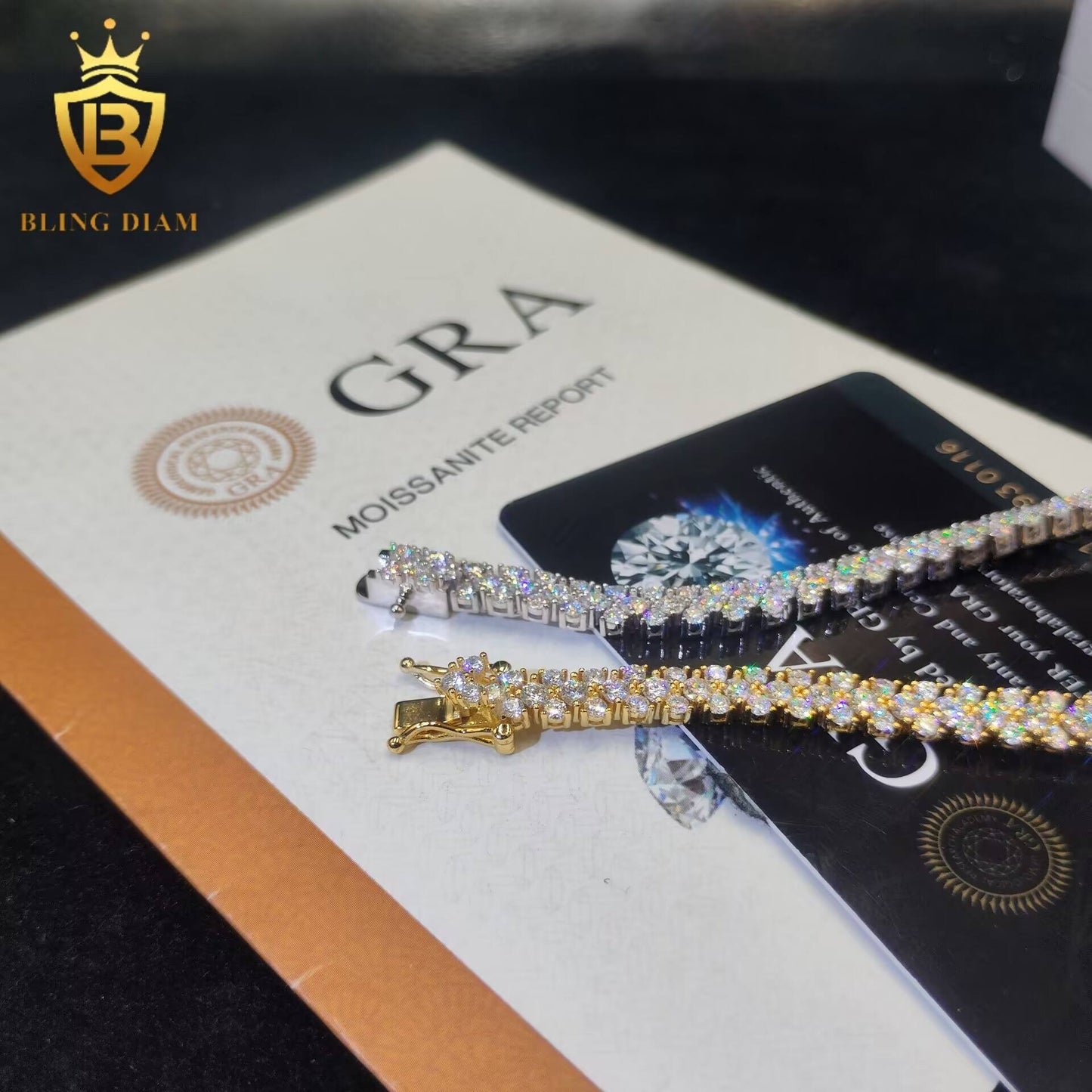 Moissanite Cluster Tennis Bracelet