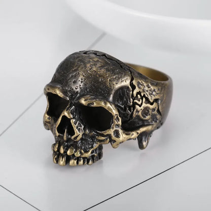 Greek mythology demon skull ring