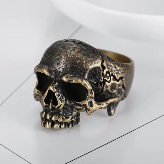 Greek mythology demon skull ring