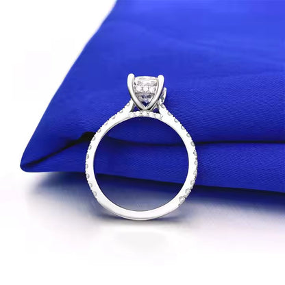 Radiant Cut VVS Moissanite Engagement Ring | Available in 10K, 14K, 18K White Gold