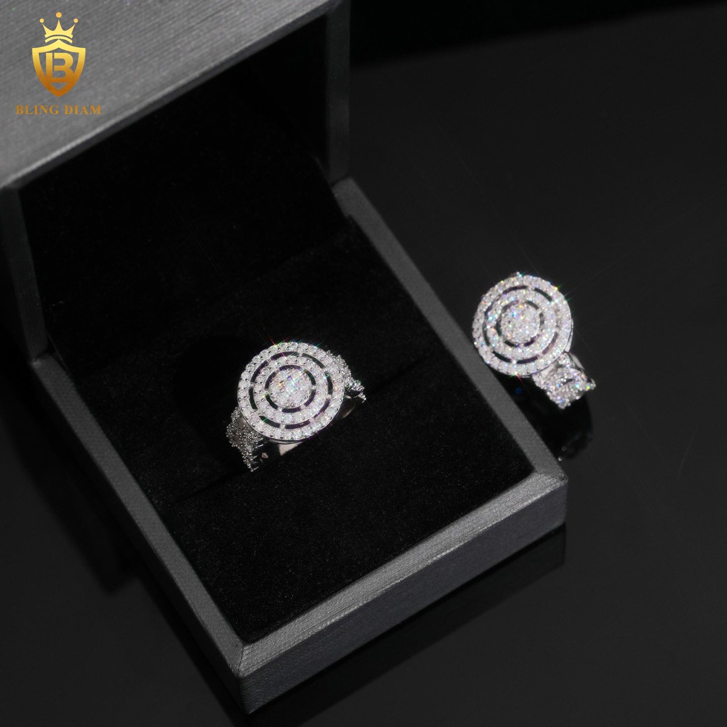 Designer moissanite ring