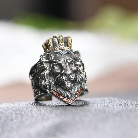 Crown Lion Ring