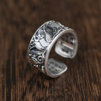 Lotus Heart Ring