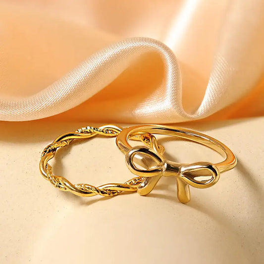 Gold Bow Ring