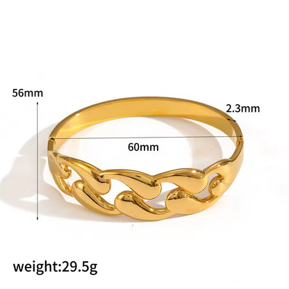 Hollow Statement Bangle Bracelet