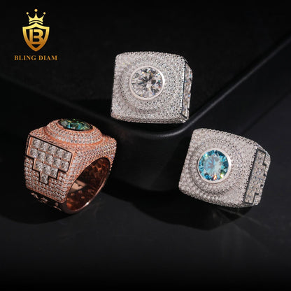 Square moissanite ring