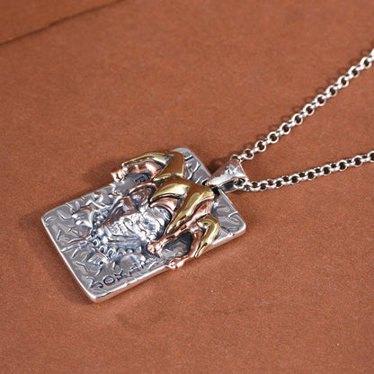 Square Clown Skull Necklace