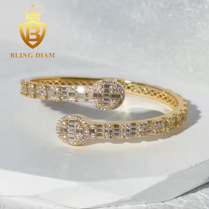 Moissanite Oval Bangle Bracelet