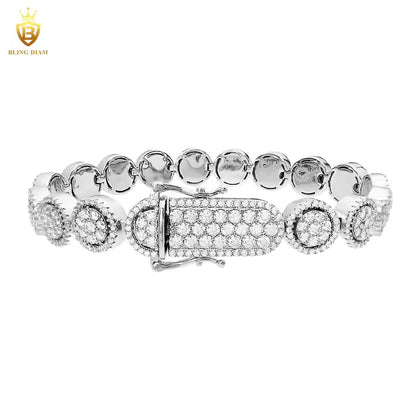 Round Tennis Bracelet - VVS Moissanite, 925 Sterling Silver