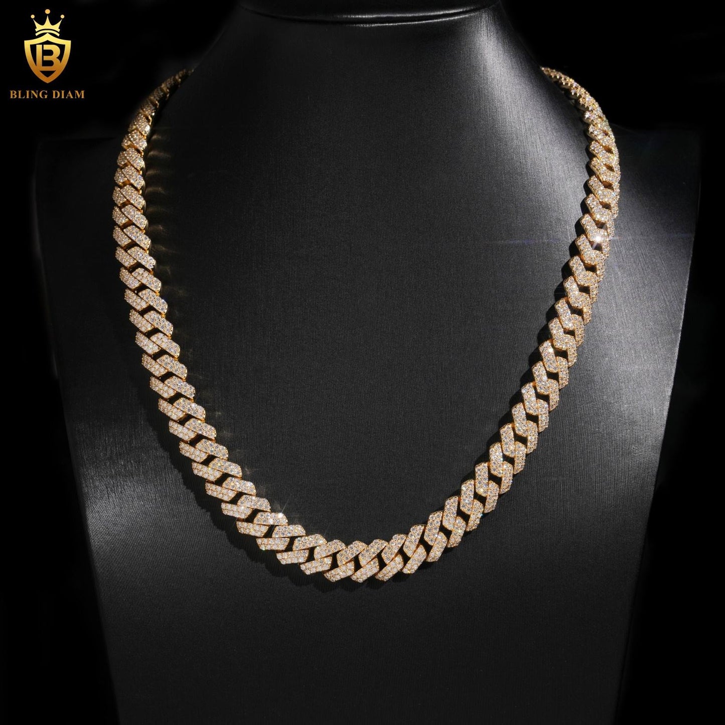 12mm S925 Cuban VVS1 Moissanite chain