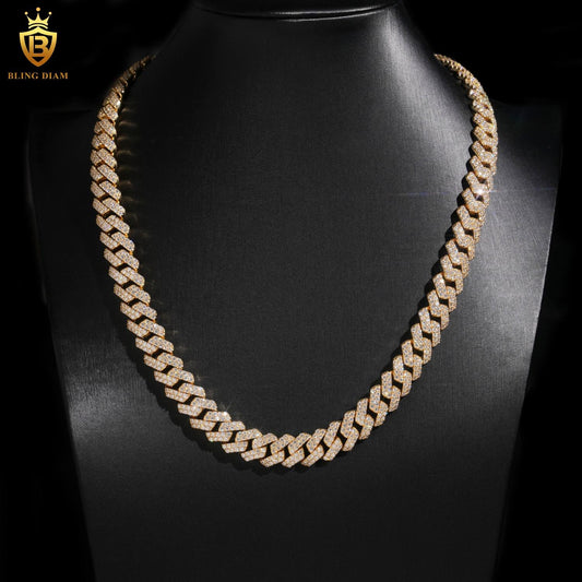 12mm S925 Cuban VVS1 Moissanite chain