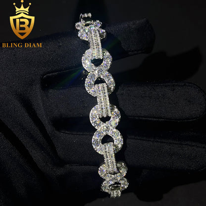 Emerald Cut Cuban Moissanite Bracelet
