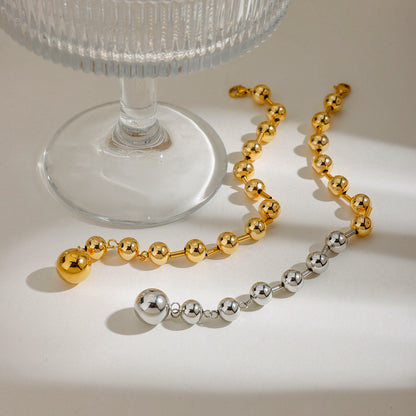 Two-tone Round Bead Bracelet