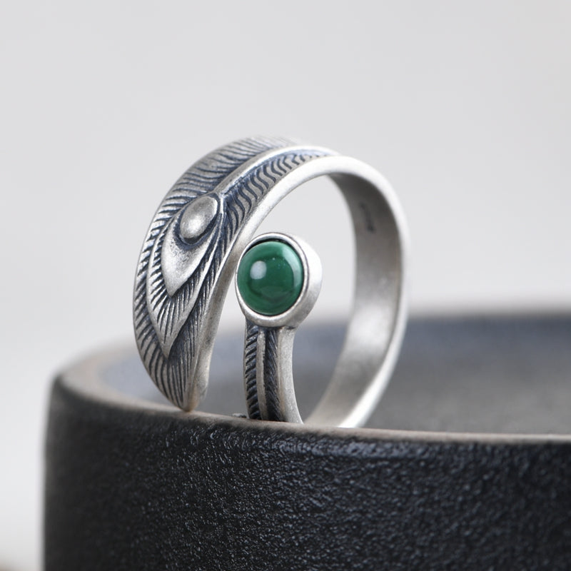 Peacock Feather ring