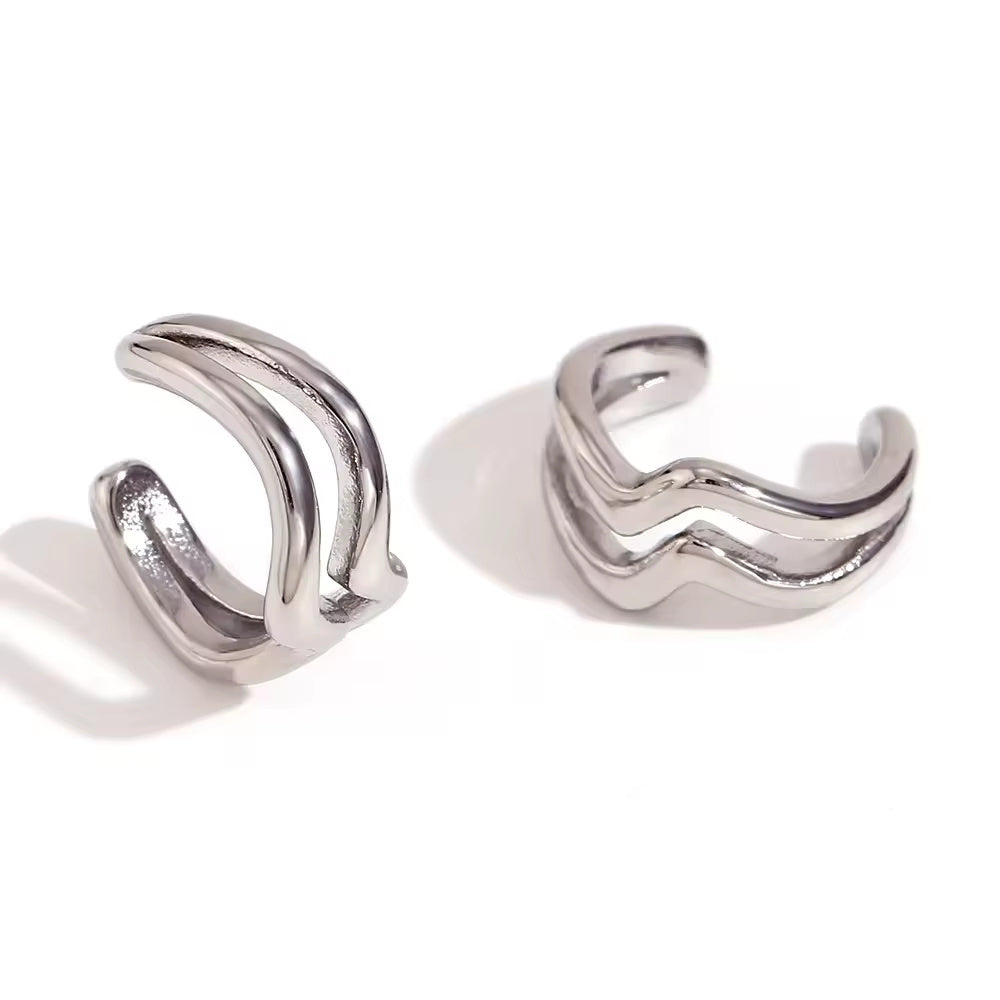 Flower Snake Clip-on Earrings
