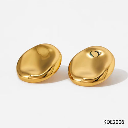 Curved Texture Geometric Earrings