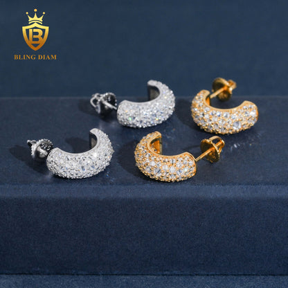 VVS Moissanite Inverted-Setting Stud Earrings