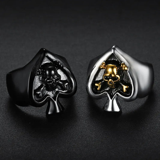 Skull Spade Ring