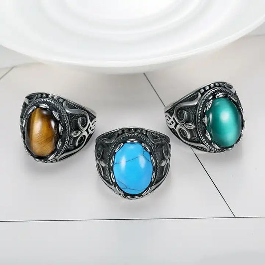Enamel Stone Ring
