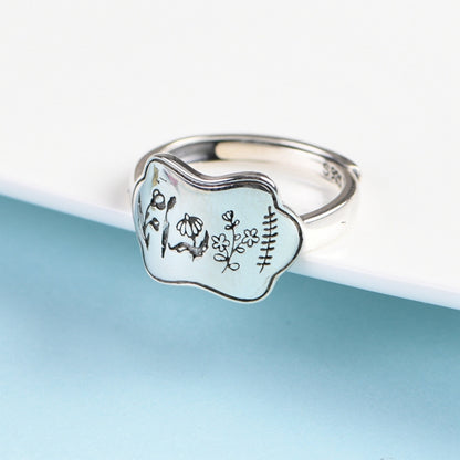 Flower Opening Adjustable Ring