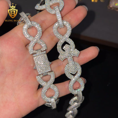 Iced Out Colored Stone Cuban Link Bracelet
