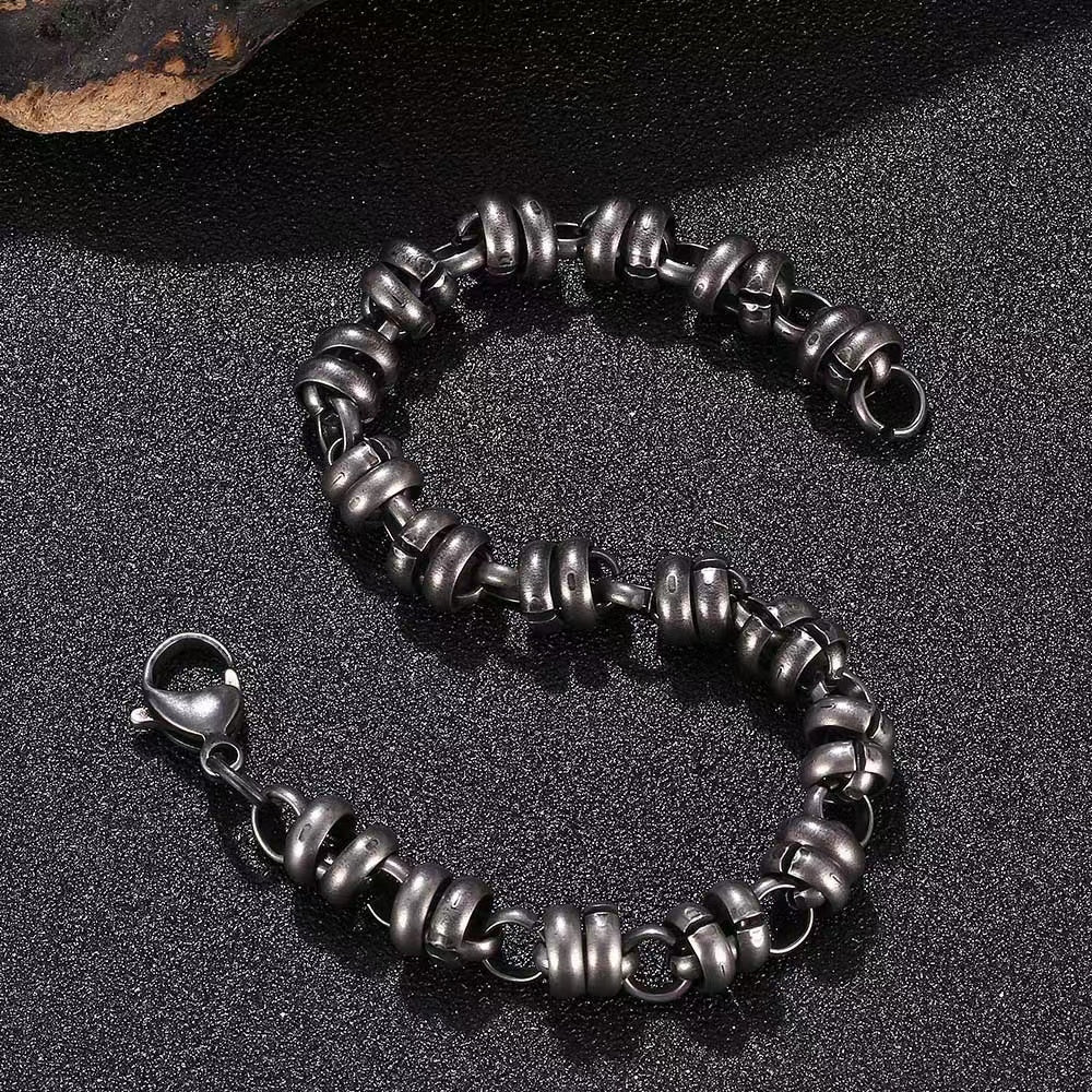 Twisted Cable Motorcycle Chain Bracelets