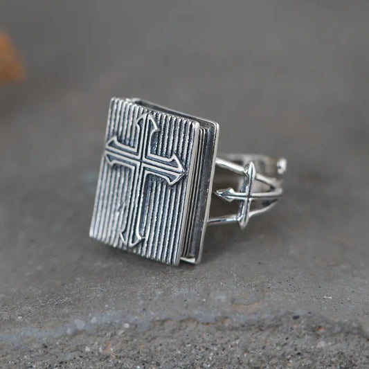 Silver Cross Ring