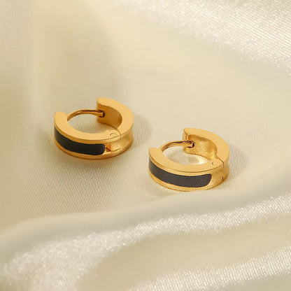 Geometry Hoop Huggie Earrings