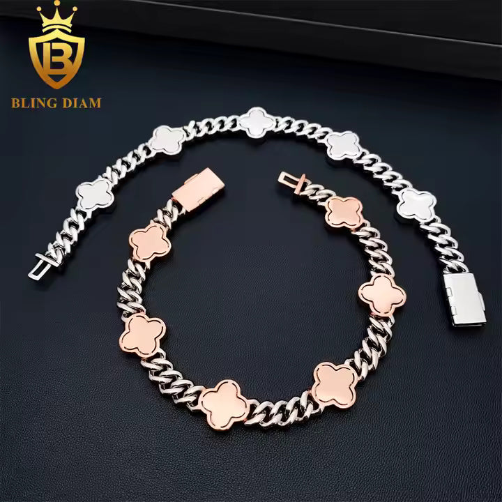 Moissanite Clover Chain