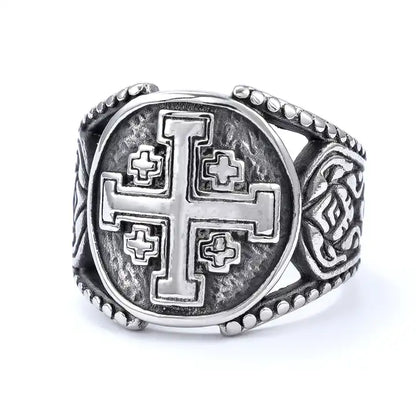 Jesus Christ Maltese Cross ring