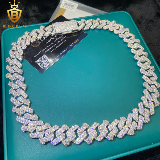 Miossanite 18mm S925 Moissanite Cuban Chains
