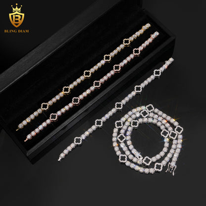 Clover Moissanite Tennis Bracelet