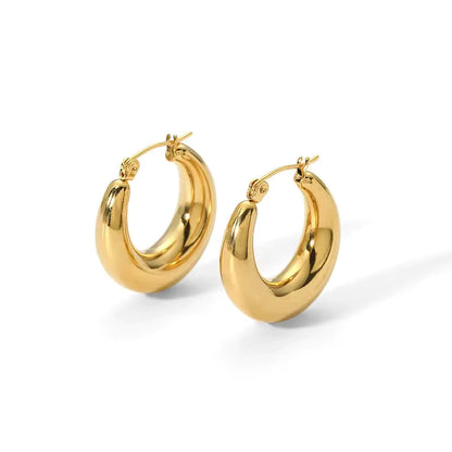 Gold Hoop Luxury Earrings
