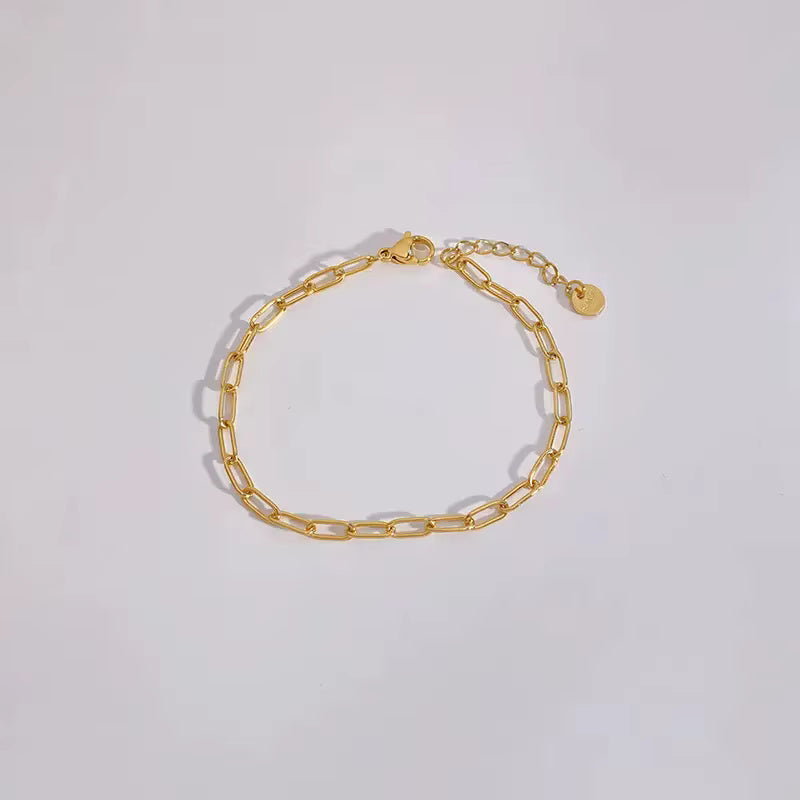 Flat Snake Chain Herringbone Bracelet